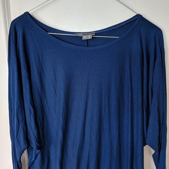 ⭐Vince Dolman Sleeve Slouchy Blue Top - Picture 7 of 8